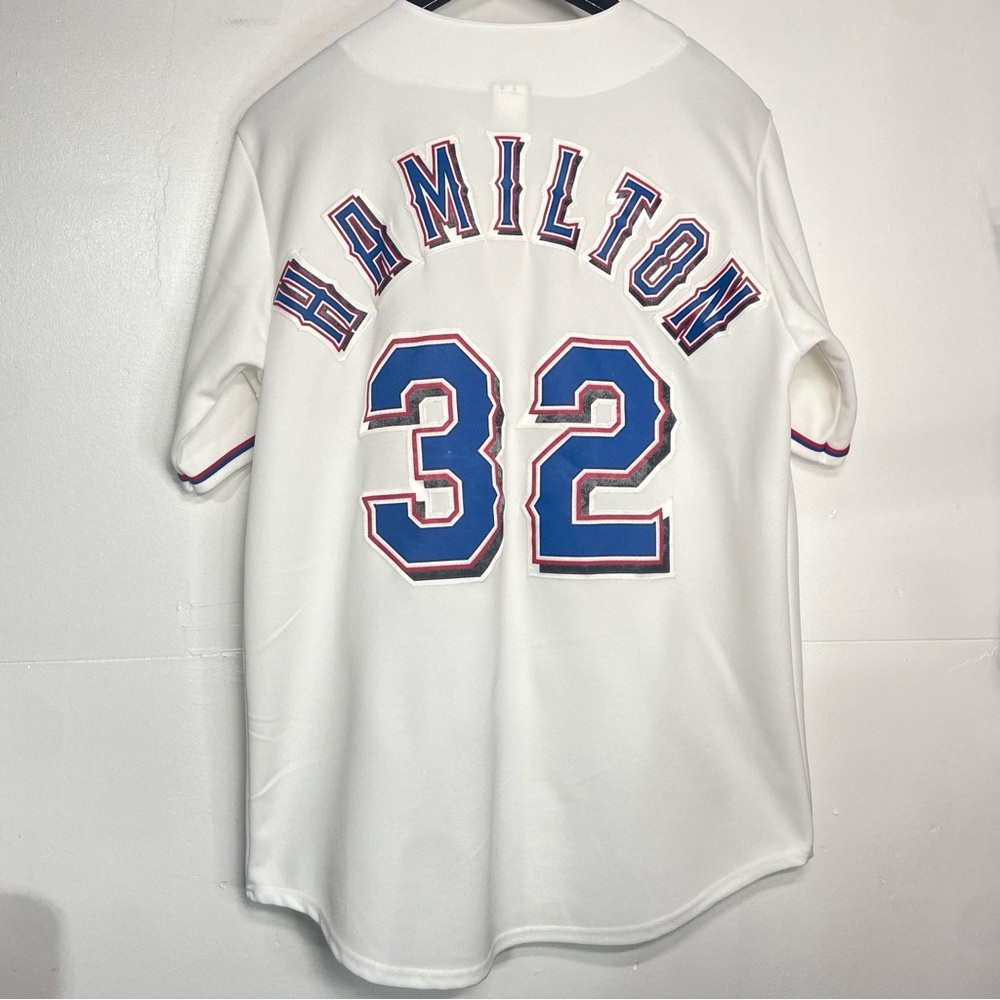 Majestic Texas Rangers Josh Hamilton 32 Jersey Mens Large Genuine Merchandise - Picture 9 of 16